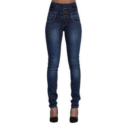 Jeans skinny donna primavera estate Pantaloni a matita in denim Jeans elasticizzati di marca superiore Pantaloni a vita alta Jeans a vita alta da donna