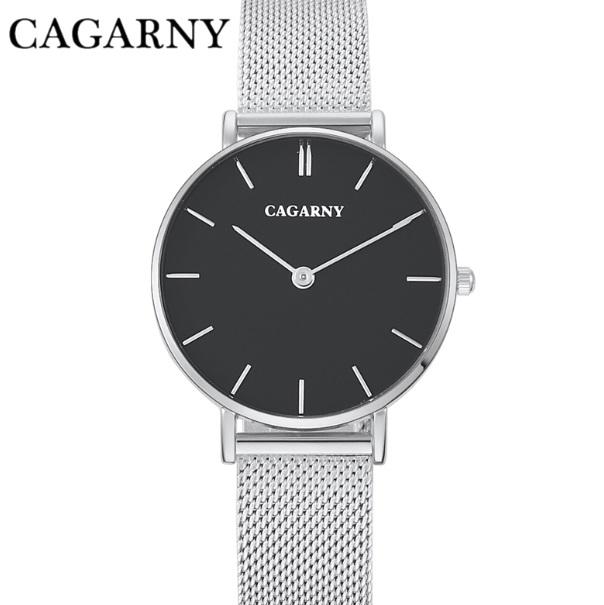 Cagarny Relojes Mujer Relojes de pulsera de cuarzo ultrafinos para mujer 33 mm