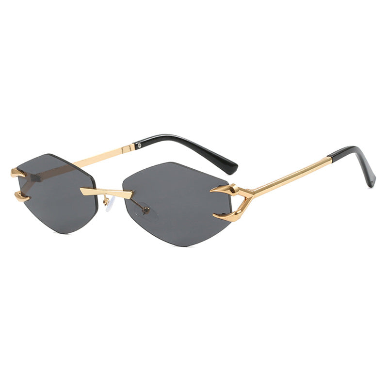Frameless Hook Polygon Personalized Funny New Casual Hip Hop Trendy Sunglasses
