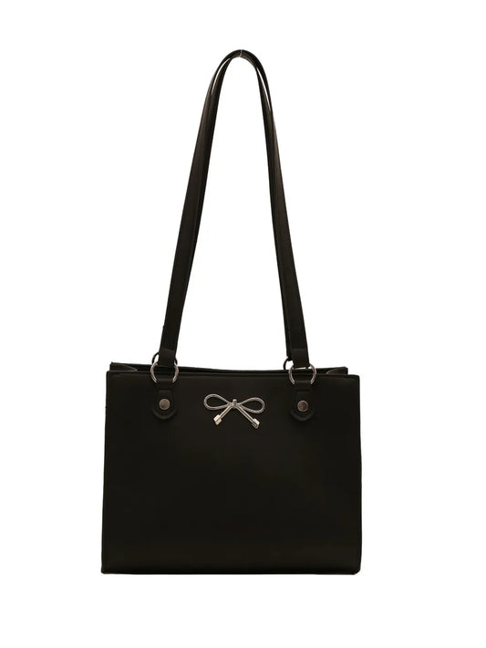 Bow PU Leather Shoulder Bag