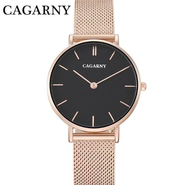 Cagarny Relojes Mujer Relojes de pulsera de cuarzo ultrafinos para mujer 33 mm