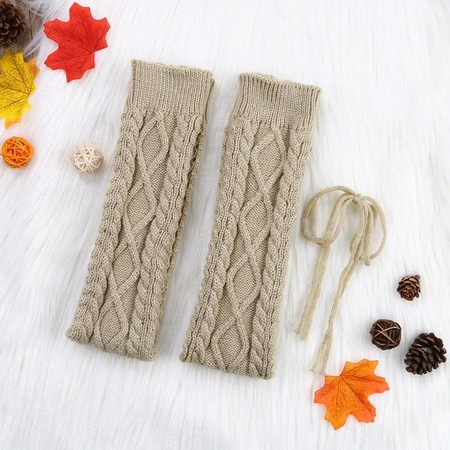 Ladies Women Stockings Winter Soft Cable Knit Over knee Long Boot Thigh High Warm Stockings Knit Boot Thigh High