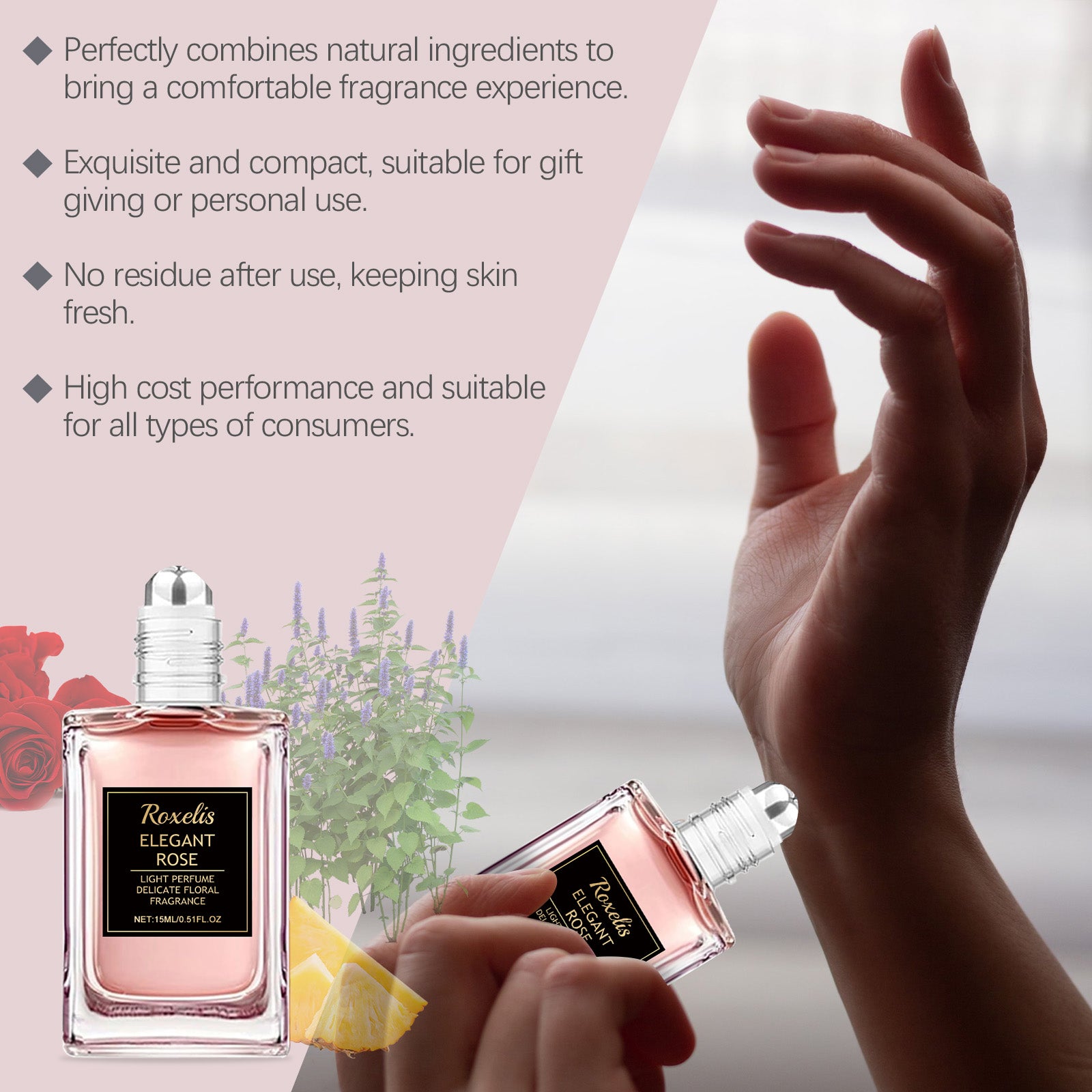 Rose Essential Oil Fragrance Water Pheromone Dating Partner Fragrance Lasting Lasting Couple Atmosphere Charm Perfume