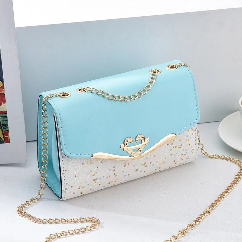 New Women's Bag Single Shoulder Crossbody Bag Sequin Fashion Bag Korean Edition Women's Shoulder Bag Mobile Bag Wallet Trend
