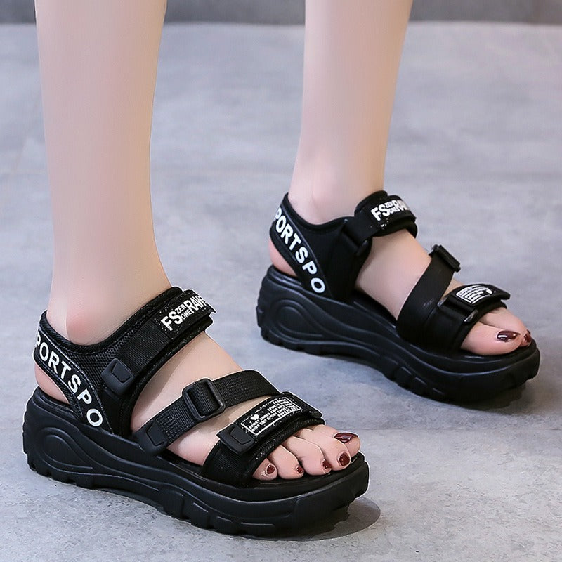 Matsuke thick soled women's shoes student sports sandals