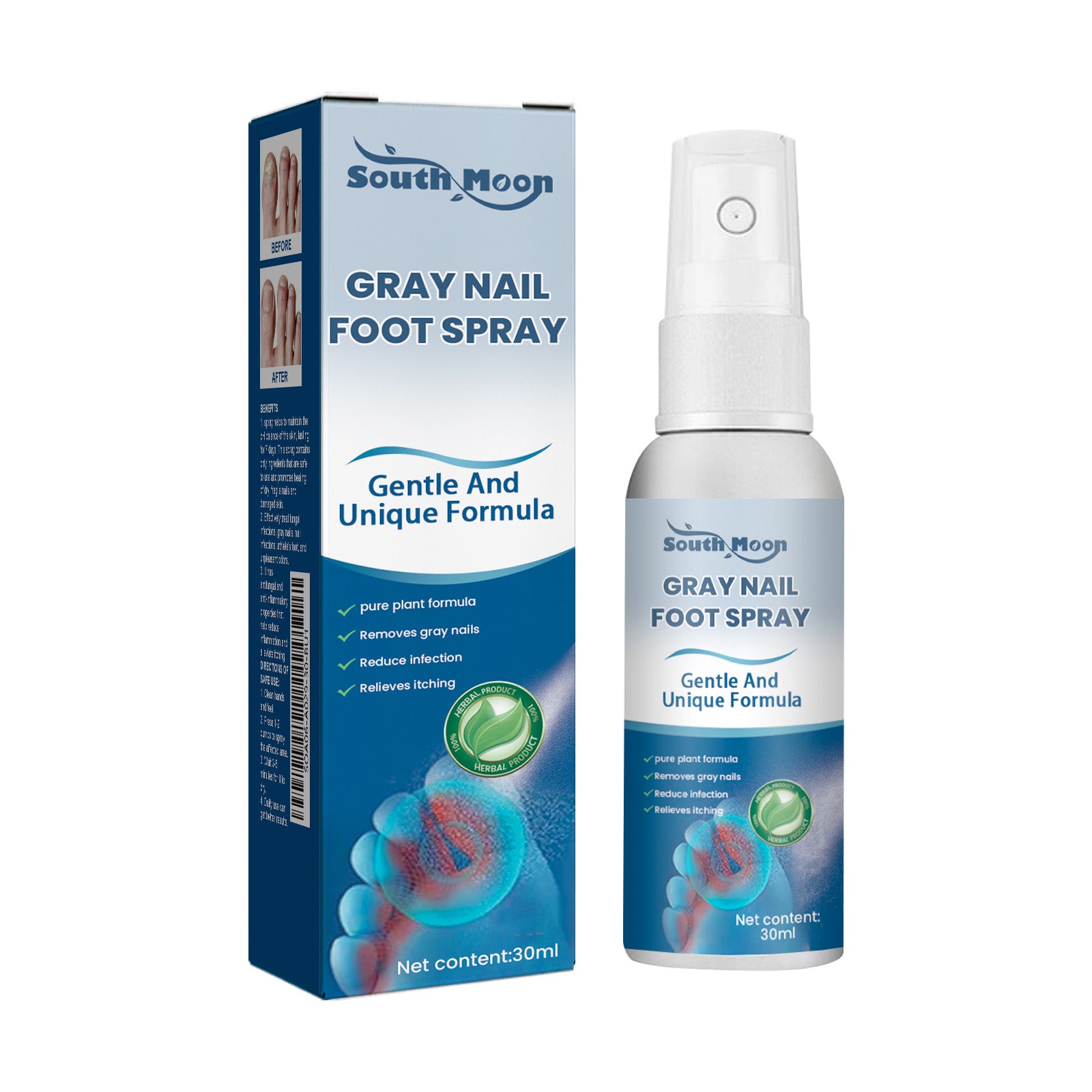 Nail Care Spray Gently Cleans Foot Nails Moisturizing And Brightening Nail Care Spray