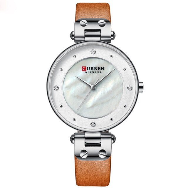 Reloj Curren para mujer, relojes de lujo de primeras marcas, reloj de pulsera de cuarzo resistente al agua para mujer, reloj de moda para mujer y niña, relojes femeninos