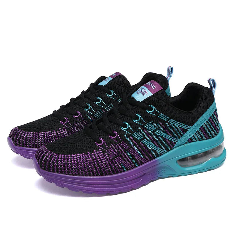 Sport Women Cushion Sports Shoes Outdoor Breathable Rose Mesh Sneakers Woman Athletic Cushioning Running Shoe Trainers