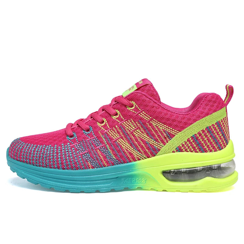 Sport Women Cushion Sports Shoes Outdoor Breathable Rose Mesh Sneakers Woman Athletic Cushioning Running Shoe Trainers
