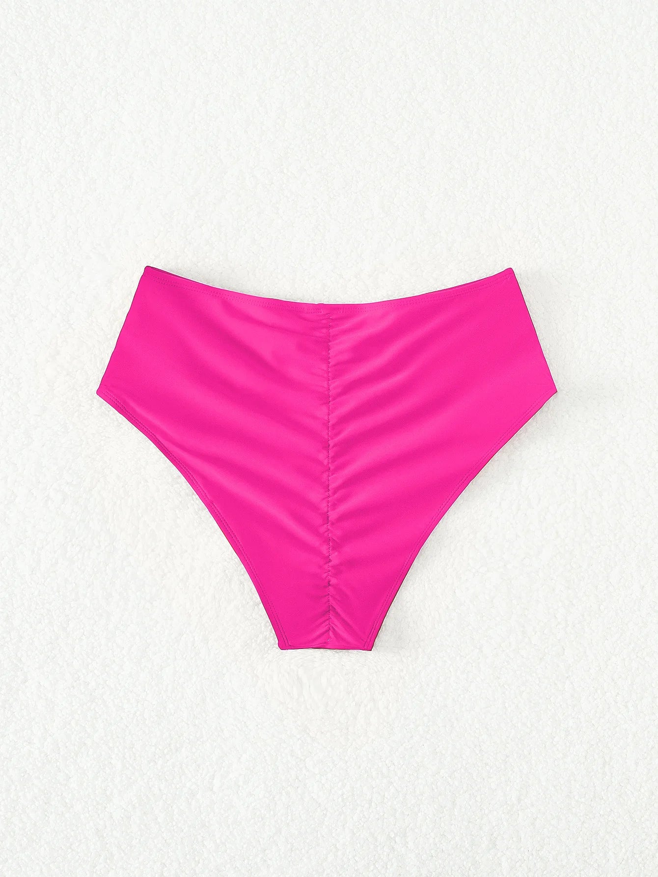 Pantaloncini da spiaggia da donna in puro colore push up a vita alta pantaloni corti a triangolo in tessuto tinta unita bikini design senso costume da bagno