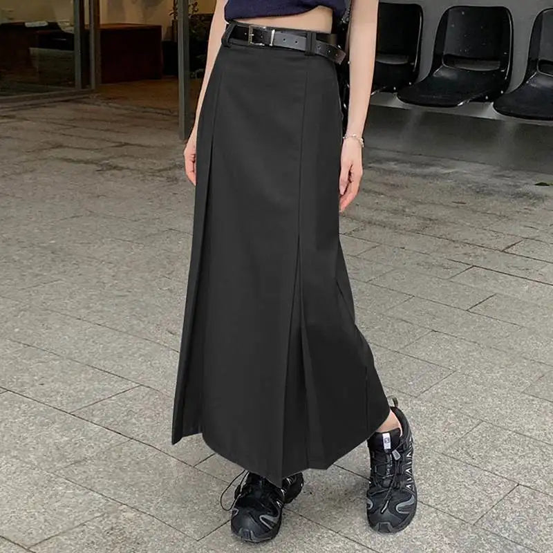 ZANZEA Women Elegant Long Skirt Korean Fashion High Waist Jupes Casual Pleated Maxi Skirts 2023 Autumn Solid Hip Wrap Faldas