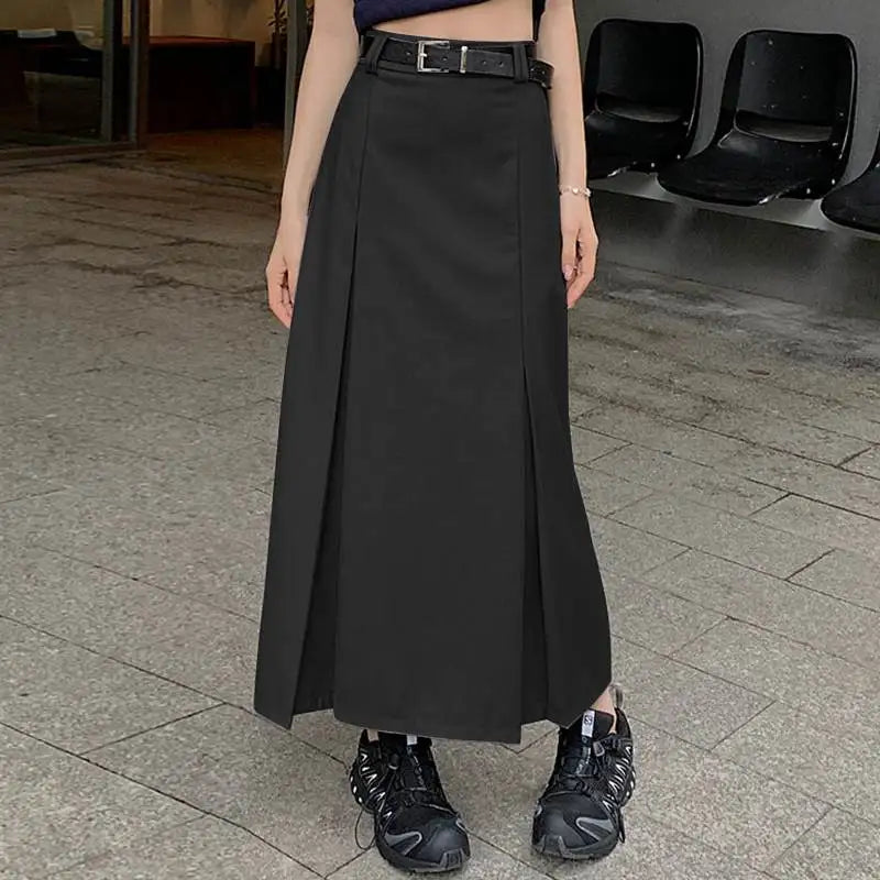 ZANZEA Women Elegant Long Skirt Korean Fashion High Waist Jupes Casual Pleated Maxi Skirts 2023 Autumn Solid Hip Wrap Faldas