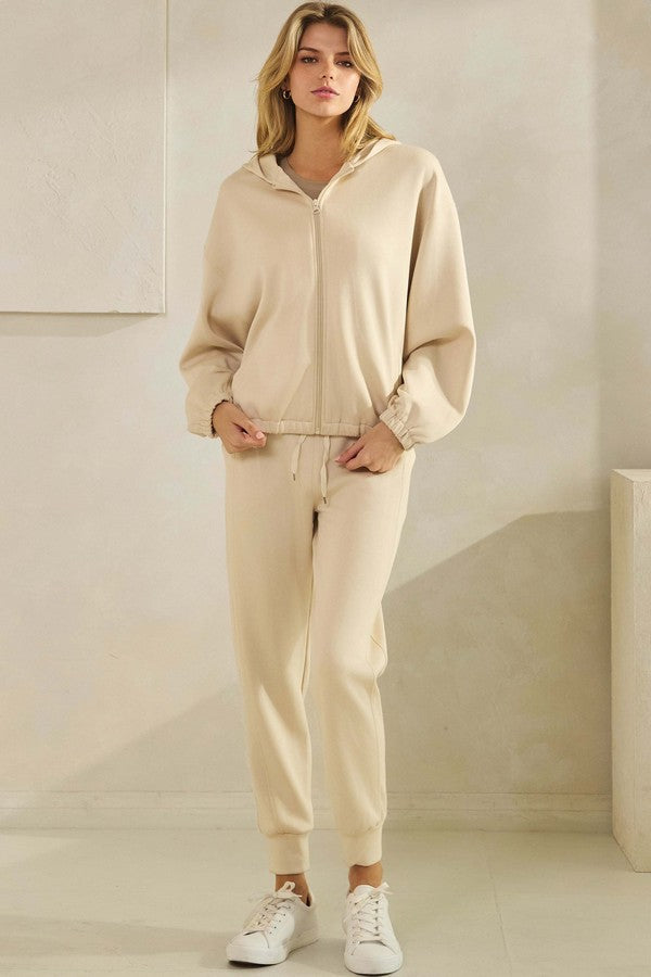 Sporty Chic UltraComfy Hoodie Jacket and Jogger Set