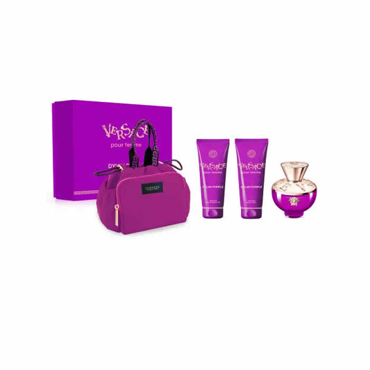 Versace Dylan Purple Eau De Parfum Spray 100ml Set 4 Pezzi