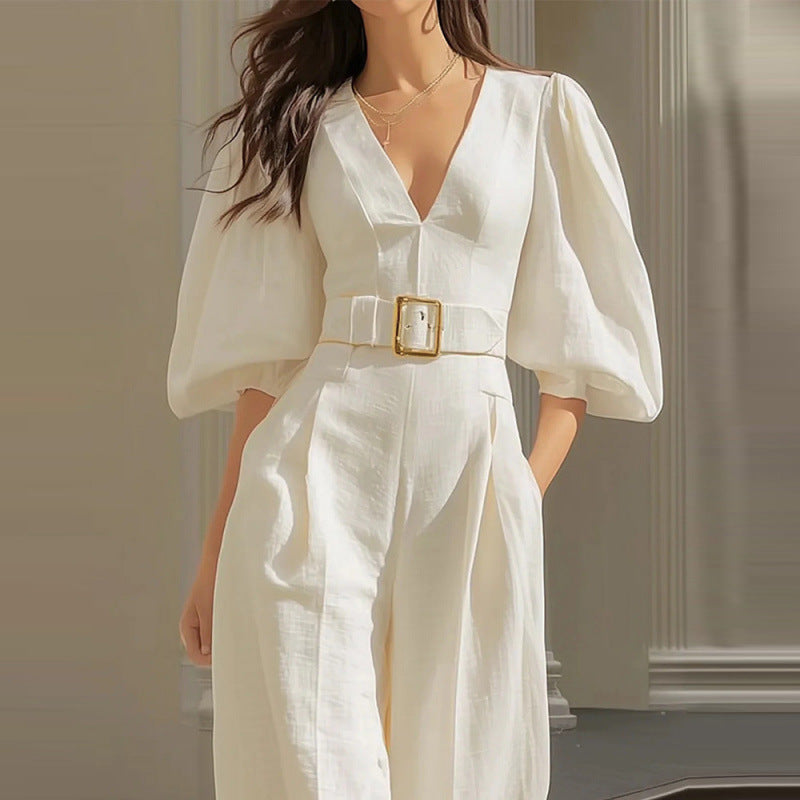 Womens Stylish Elegant Casual Loose-fitting Jumpsuit