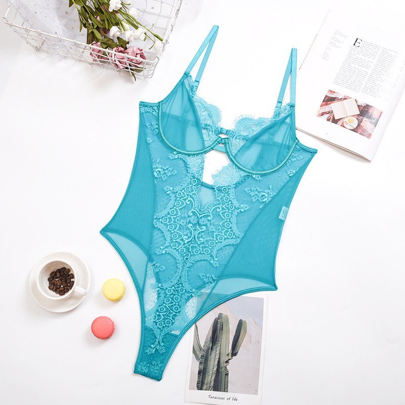 Body con fionda in rete di pizzo di pizzo lingerie