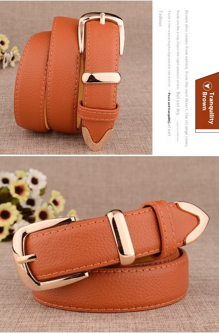 Women's Paint Alloy Buckle Pant Belt