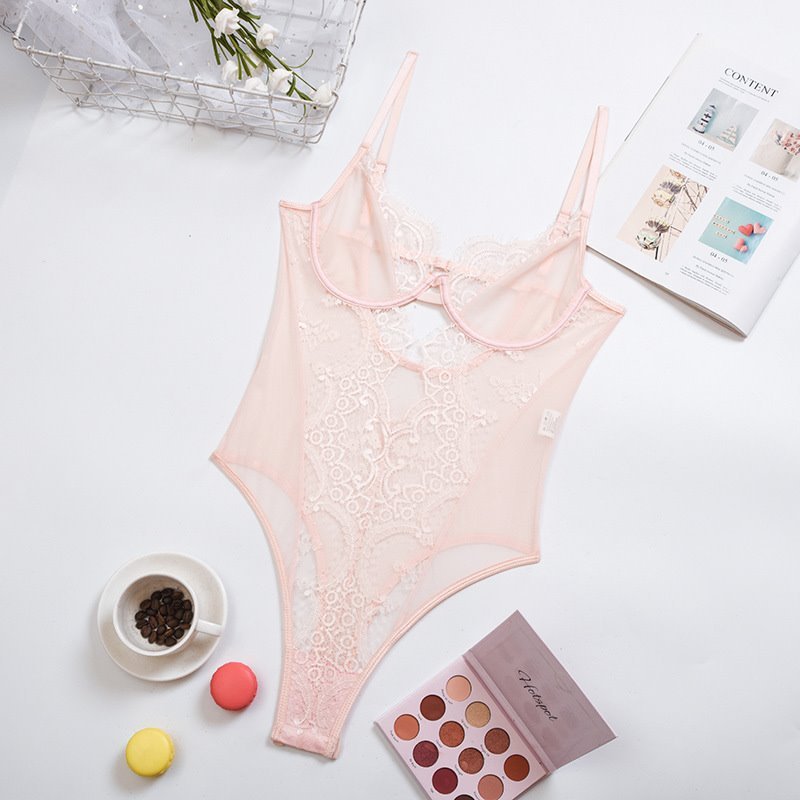 Body con fionda in rete di pizzo di pizzo lingerie
