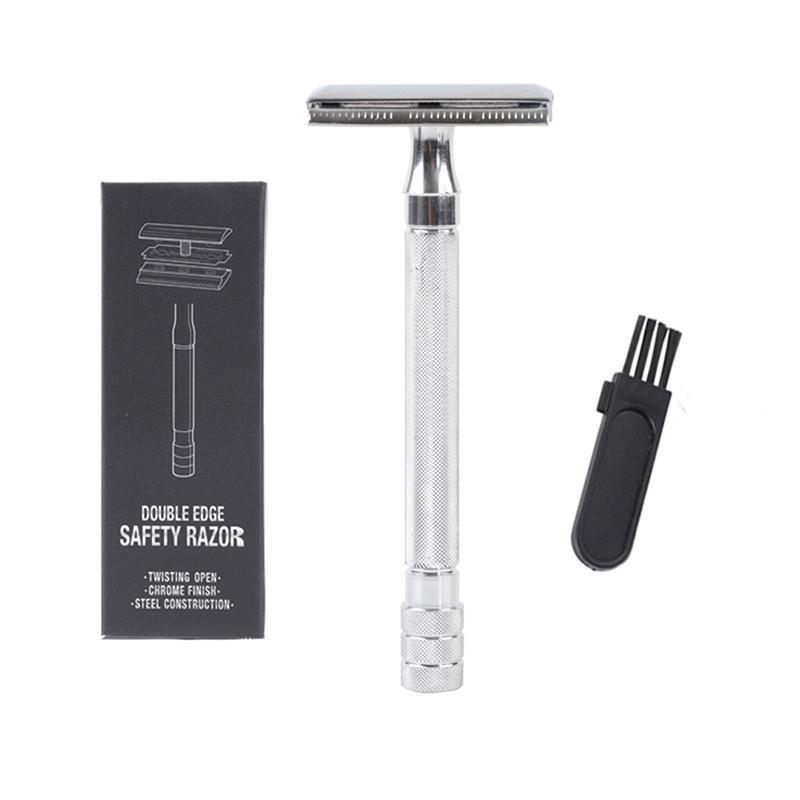 Old-fashioned Manual Pogonotomy Scraping Metal Scraper With Brush Combination