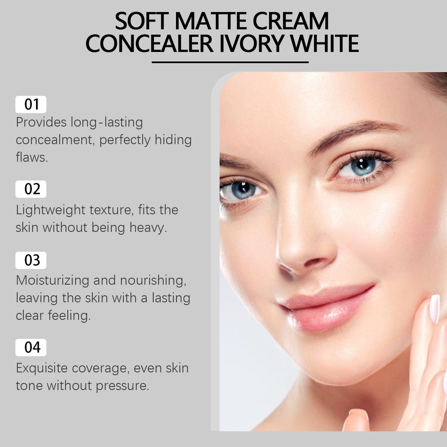 Soft Matte Cream Concealer Ivory White