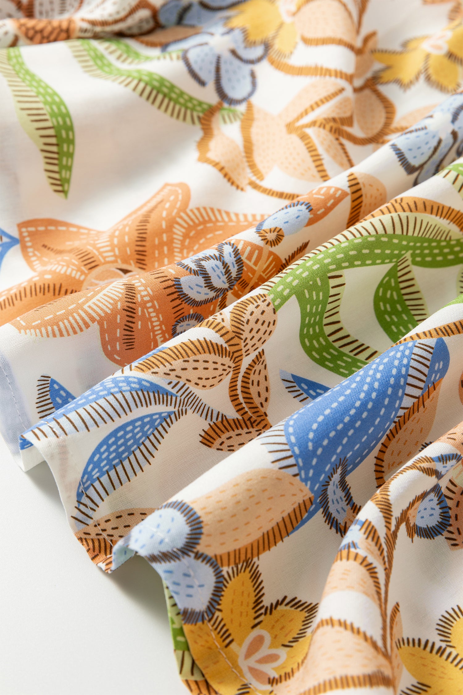 Khaki Floral Print 3/4 Sleeves Tiered Plus Size Long Dress