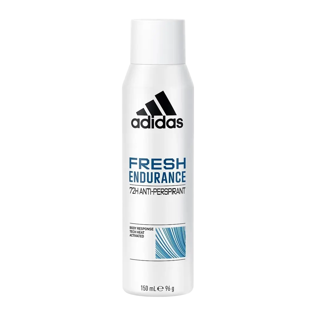 Adidas, Fresh Endurance, Vegan, Alcohol-Free, Gentle on skin, Fresh, aromatic with woody notes, Deodorant Spray, For Men, 150 ml