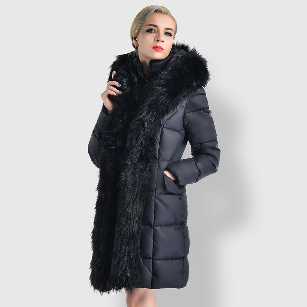 Medium Length Padded Padded Down Coat For Women