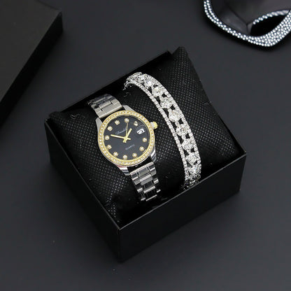 Reloj de mujer de lujo asequible, moda de diamantes, comercio exterior, reloj de mujer, pulsera, reloj de estudiante, traje de regalo