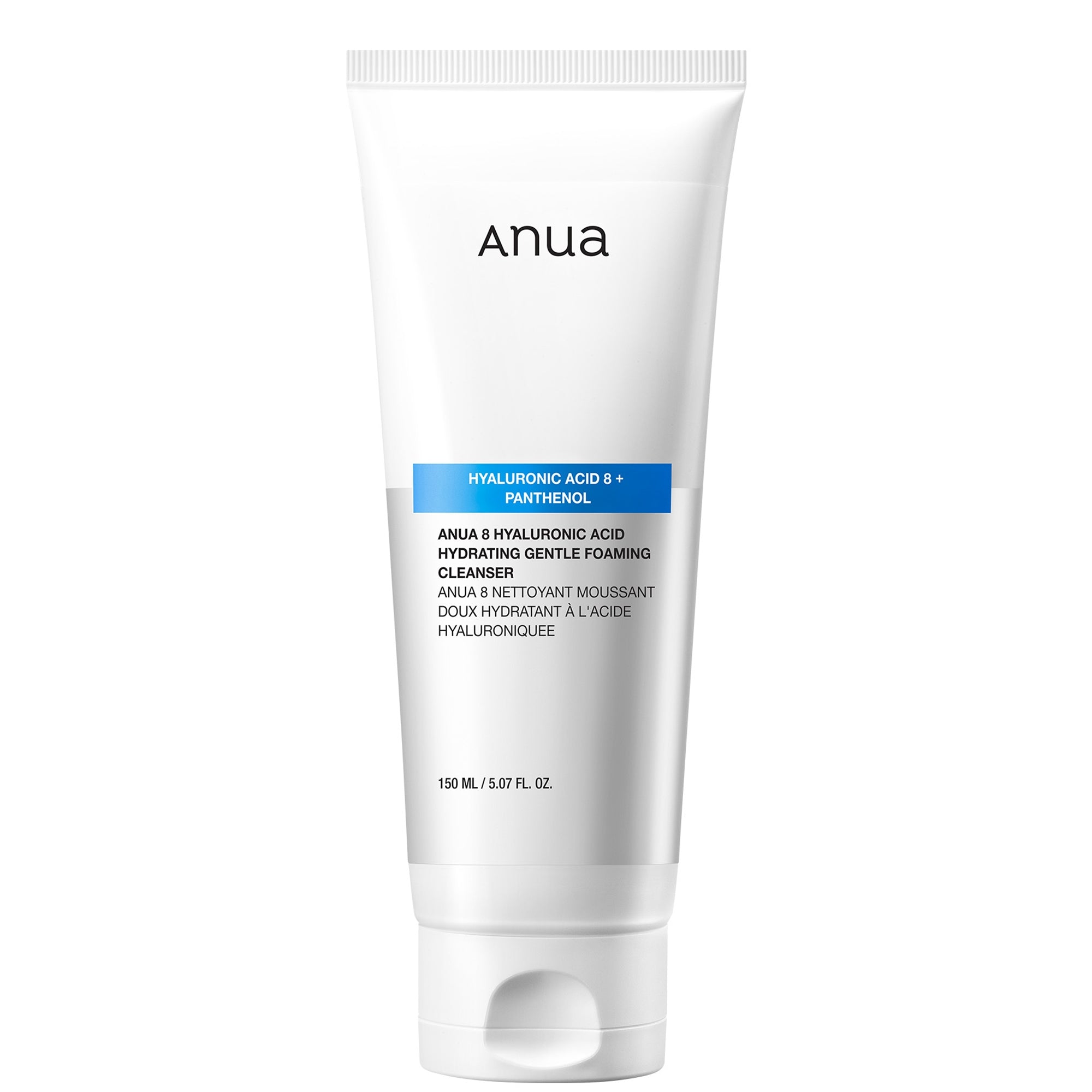 Anua, Glow, 8 Hyaluronic Acid + Phantenol, Hydrating, Cleansing Foam, 150 ml