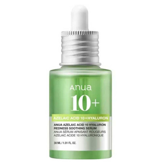 Anua, Azelaic Acid 10, Azelaic Acid 10 + Hyaluron, Soothing Anti-Redness, Serum, For Face, 30 ml