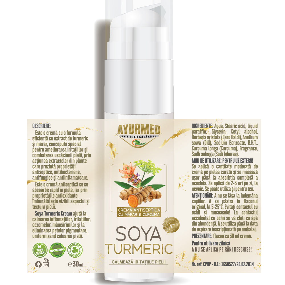 Ayurmed, Soya Turmeric, Calming, Cream, Face, 30 ml