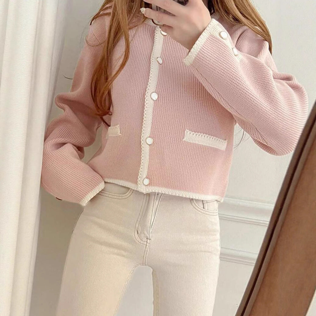 Single-breasted Knitted Cardigan Women Coat