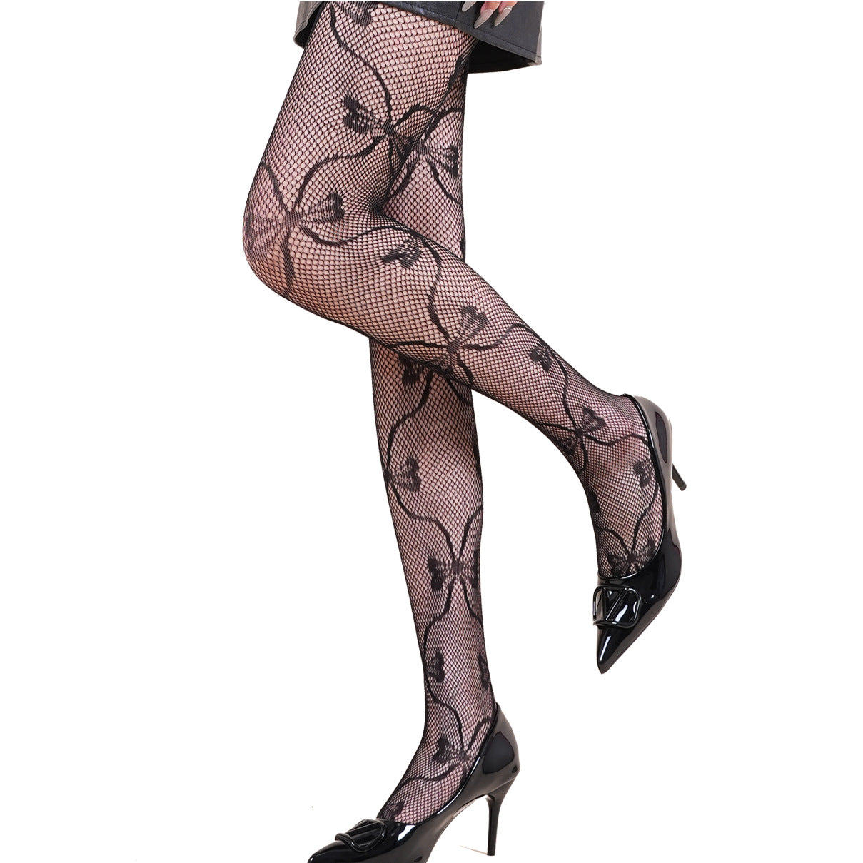 Halloween Spider Web Leopard Print Fishnet Stockings Women
