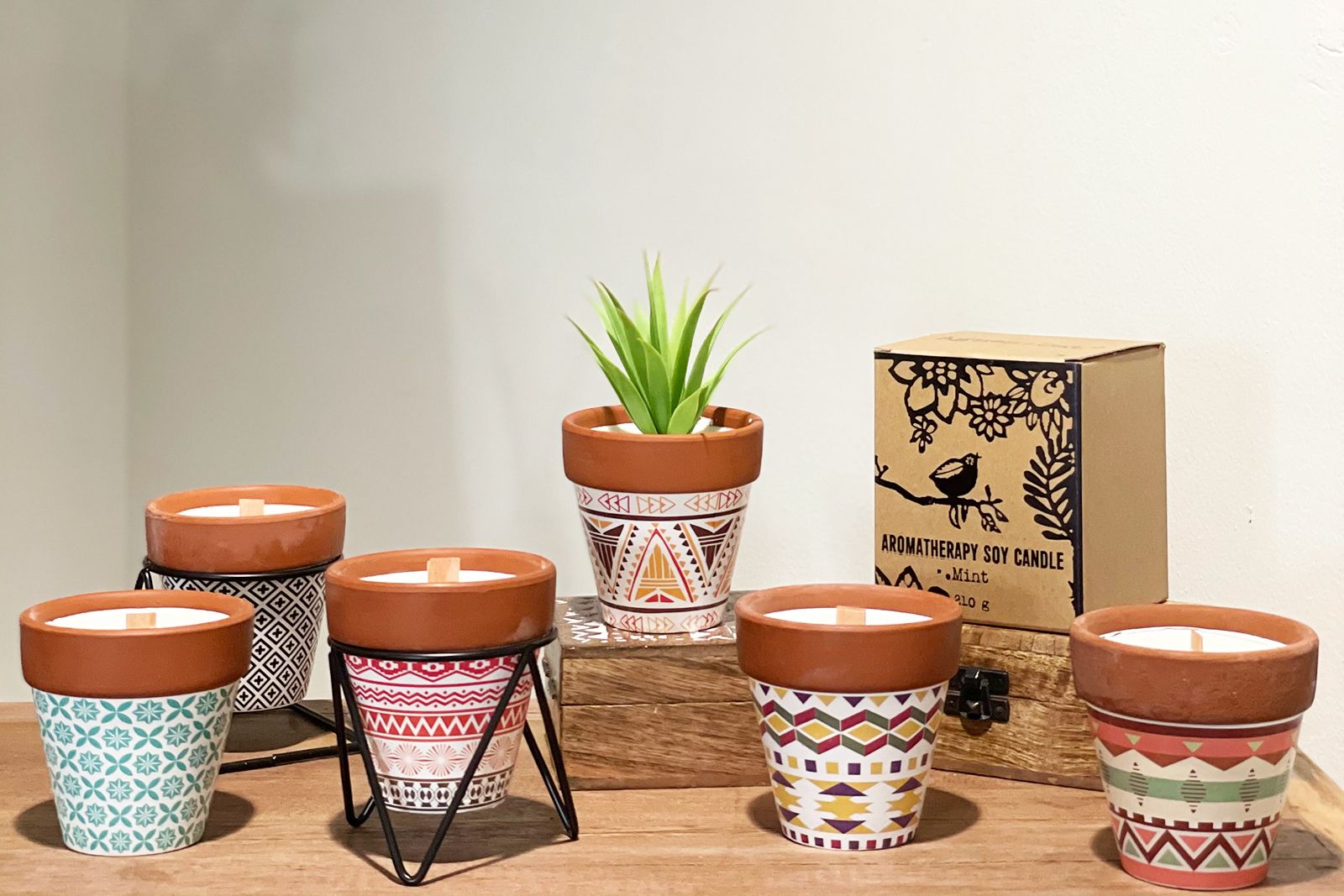 Agnes + Cat Herb Garden Candles - Mint