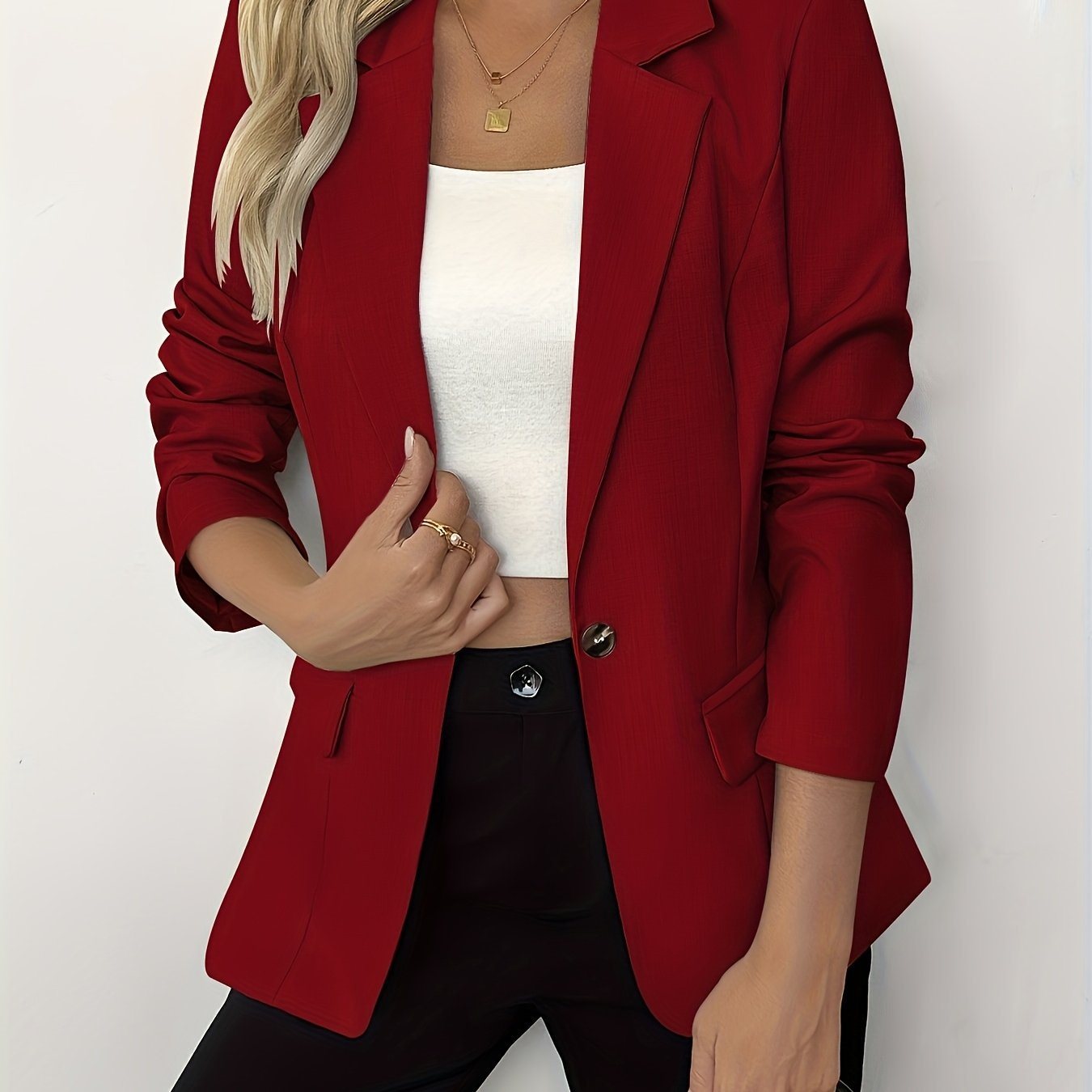 Women's Solid Color Casual Slim Fit Jacket