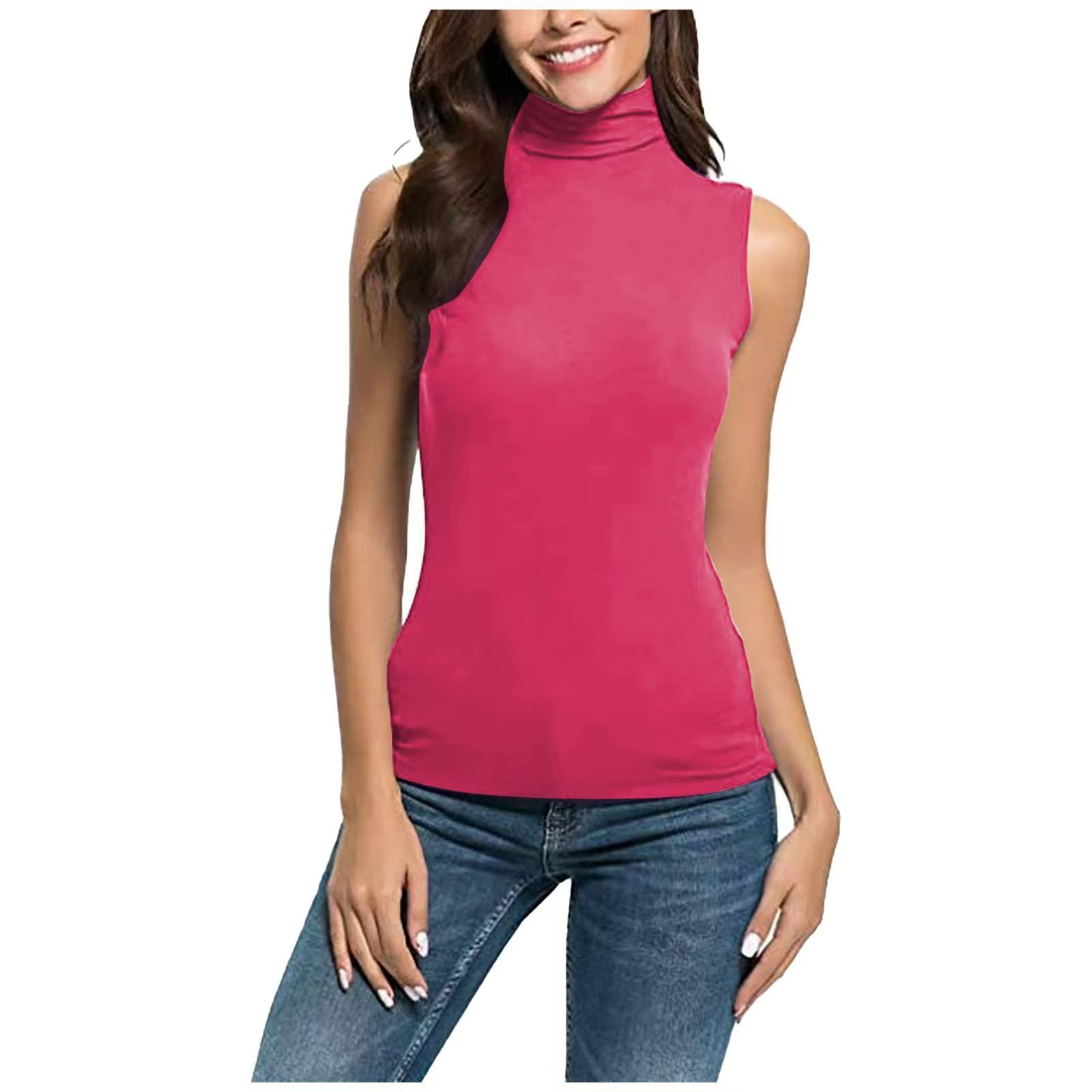 High-neck Slim-fit Sleeveless Casual Vest