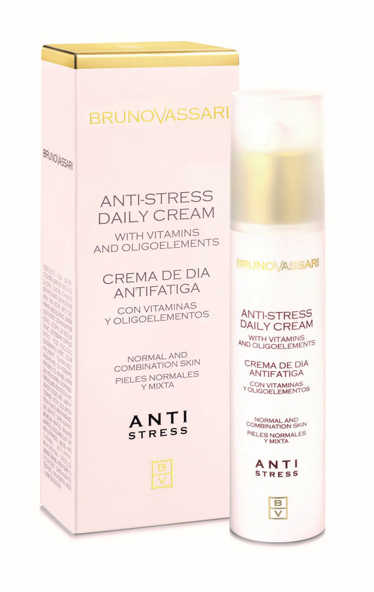 Bruno Vassari, Anti Stress, Vitamin A, Anti-Fatigue, Daily, Cream, For Face/Neck & Decolette, 50 ml