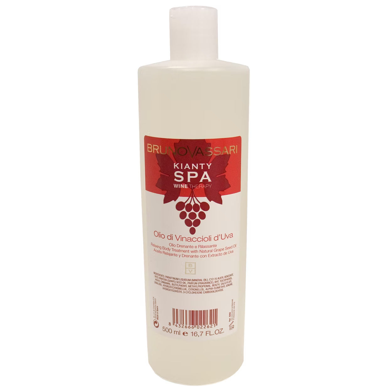Bruno Vassari, Kianty SPA, Grape, Anti-Ageing, Massage Oil, Dry Oil, 500 ml