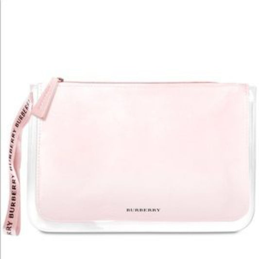 Burberry, Textile Makeup Bag, Pink