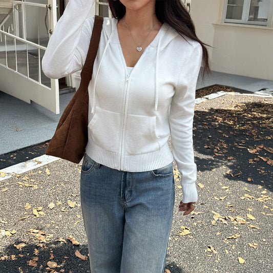 Women's Hooded Wool Coat Sweatshirt