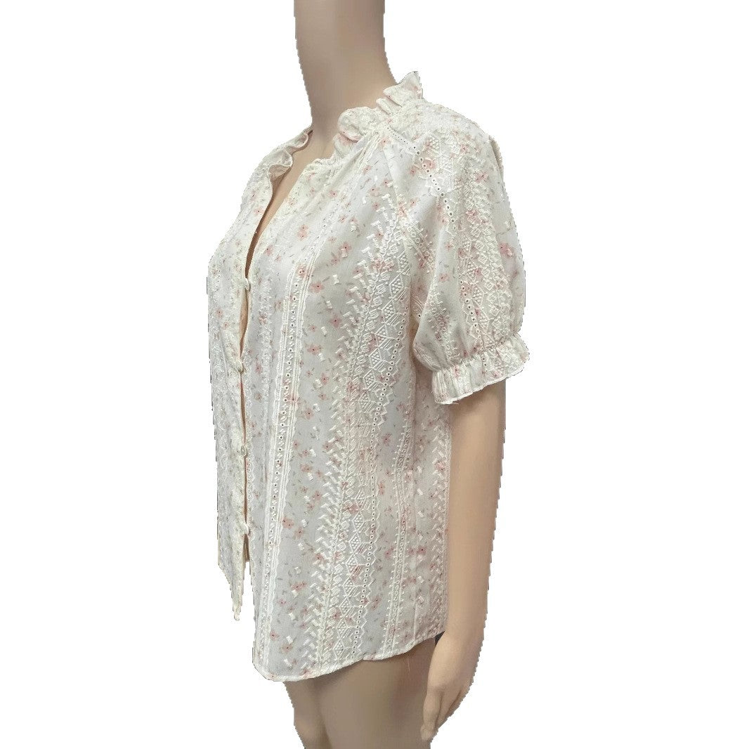Summer Unique And Beautiful Shirt French Minority Design Blouse