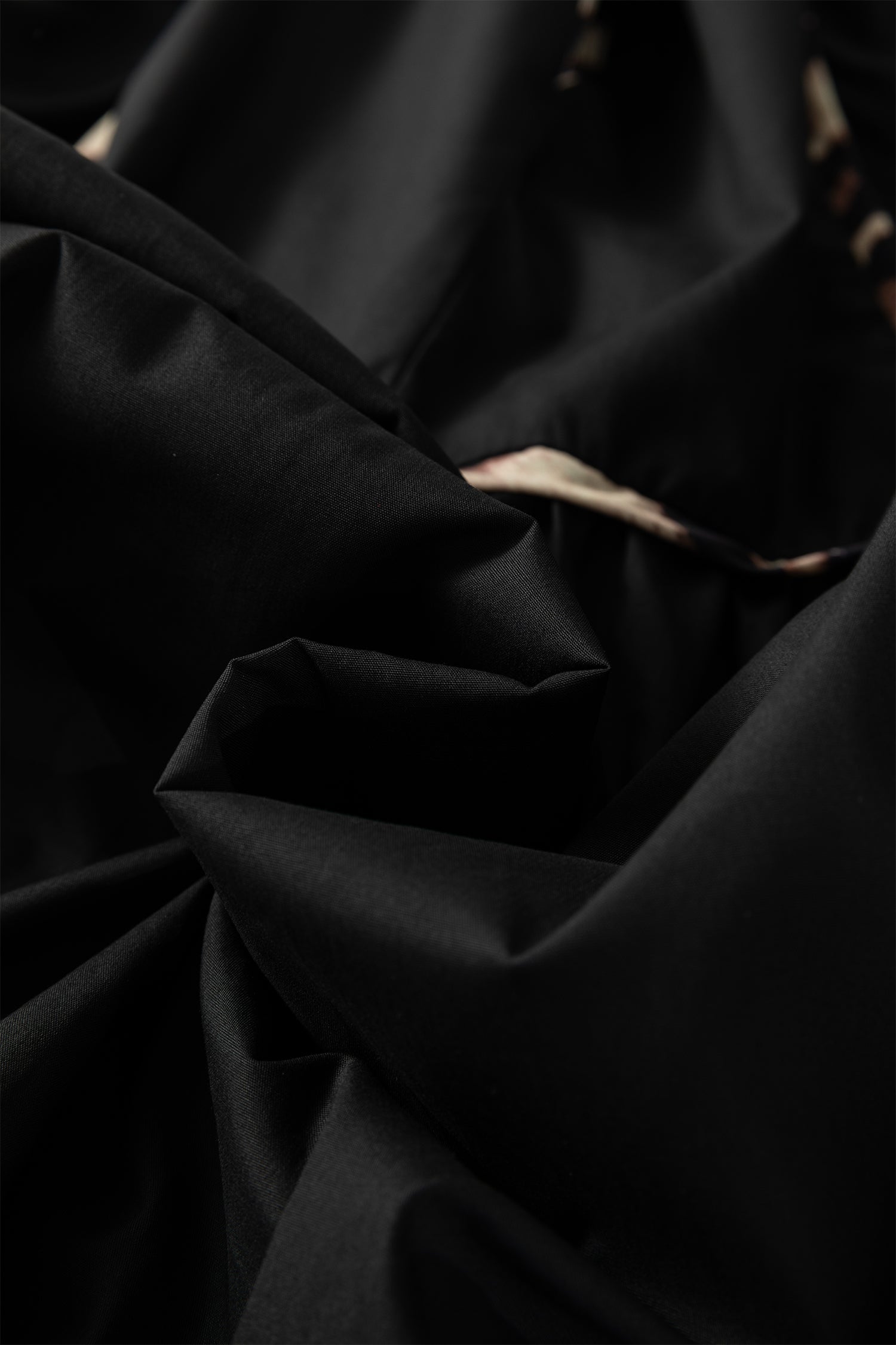 Black Plus Size Long Sleeve Leopard Contrasted Trim Tie Neck Flared Mini Dress