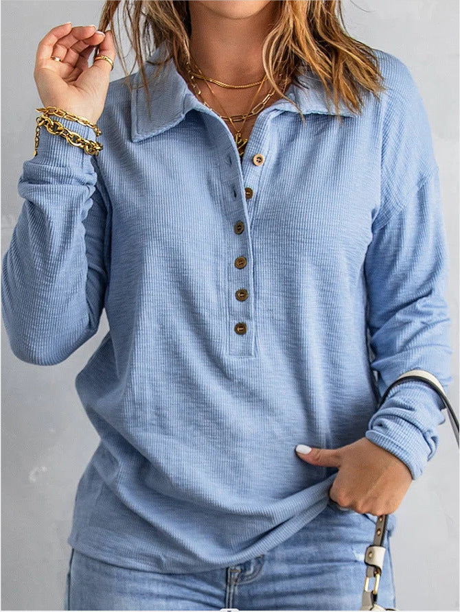 Women's Loose-Fitting Casual Long-Sleeve Top