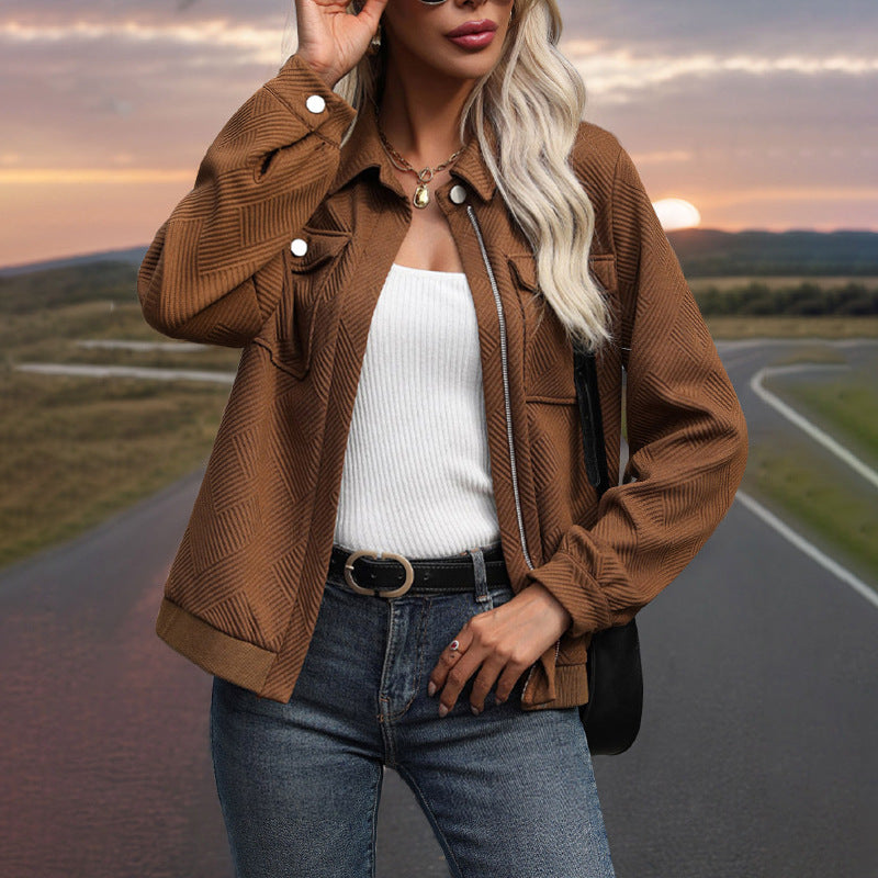 Casual Loose Women's Wear Maillard Style Jacket