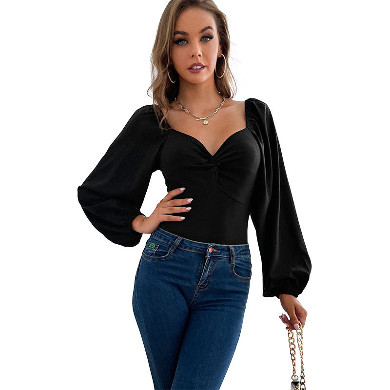 Women's Long-sleeved Tight Casual Jumpsuit