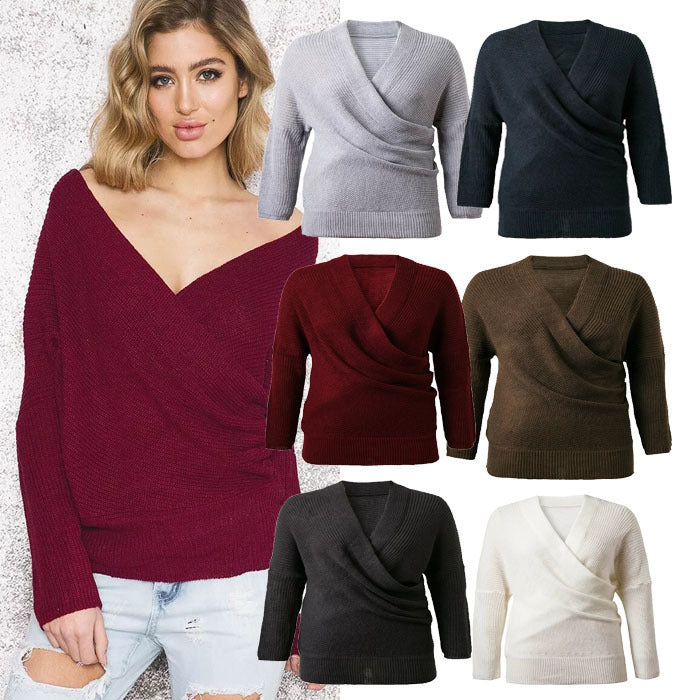 Women's Pullover An Open-shoulder Sweater