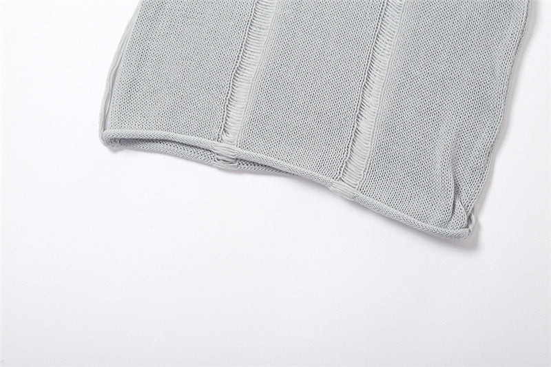 High Waist Tight Solid Color Hip Wrap Dress