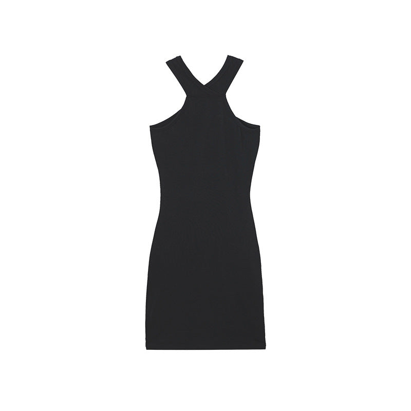 Womens Sexy Backless Strappy Stretchy Hip Hugging Halter Dress