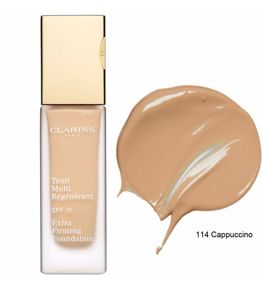 Clarins, Extra-Firming, Anti-Ageing, Liquid Foundation, 114, Cappucino, SPF 15, 15 ml *Tester