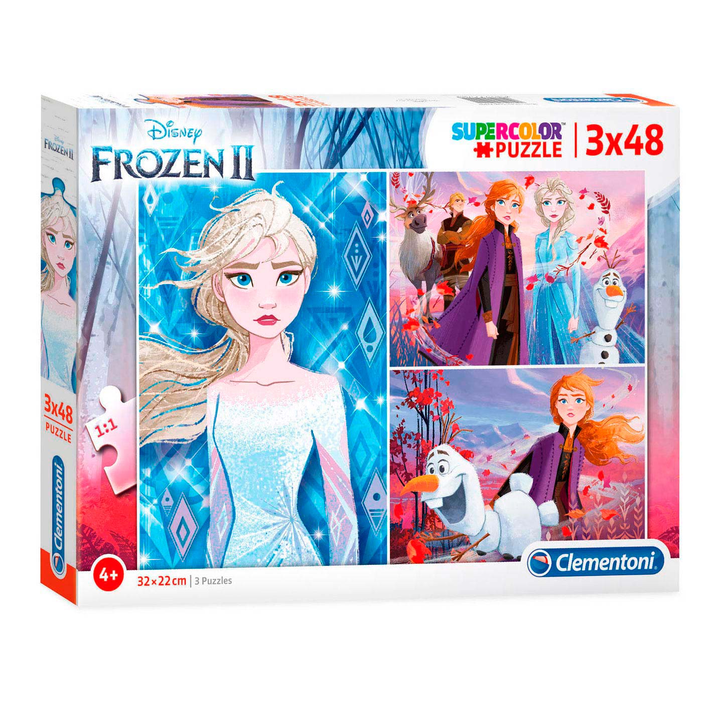 Set Trio, Clementoni, Frozen 2, Puzzle, Unisex, 3 x48 pcs